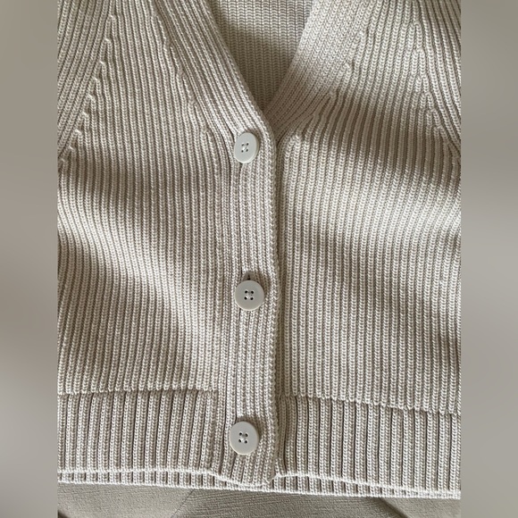 New With Tags - Lululemon - Cotton Blend Cardigan - Size S - Bone - Picture 5 of 7